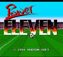 Power Eleven title screen for PC Engine